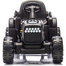 Ride on Tractor with Trailer,24V Battery Powered Electric Tractor Toy, 200wx2motor 1.86-4.97MPH/Remote Control,electric car for kids,Three speed adjustable,USB,MP3, Bluetooth,LED light, safety belt