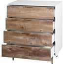 Wooden Tall 4 Drawer Dresser,Chest of Drawers with 4 Metal Legs, Anti-Tipping Device for Bedroom,Living Room