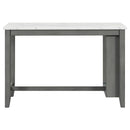 5-piece Counter Height Dining Table Set with Built-in Storage Shelves,Grey(OLD SKU W504S00143)