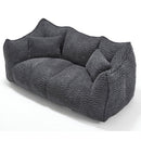 Soft beanbag chair with high resilience foam core for two people. The comfortable square recliner sofa is ideal for family members and friends engaged in games, reading, watching TV