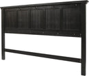 Rustic Black King Headboard - Durable Mahogany Wood