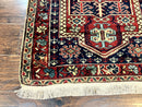 Antique Turkish Sparta Rug 3x4, Geometric Caucasian Pattern, Vintage Handmade Tribal Wool Carpet