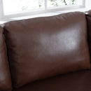 Small Sofa Couch 76.97 in . Brown 3 Seat Comfy Couches for Living Room, Mid Century Modern Couch with iron wood structure, Soft Cushion Sofa for Home/Office/Apartment
