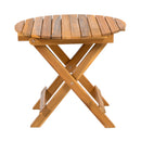 OUTDOOR RECLINER SIDE TABLE SET - COMES WITH 2 INCH CUSHION AND ADJUSTABLE BACKREST CHAISE LOUNGE WITH WHEEL & FOLDABLE AND ADJUSTABLE ACACIA WOOD SIDE TABLE FOR POOLSIDE PORCH