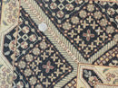 Indo Persian Rug 8x10, Dome Design, 210 KPSI, Handmade Vintage Wool Rug