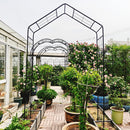 Metal Garden Arch L56.3'' x W16.93'' x H94.5'' Climbing Plants Support Rose Arch Outdoor Black