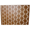 Outdoor & Indoor Freestanding Decorative Privacy Screen for Deck Balcony Patio, Metal Privacy Screen Brown 76' H×48' W