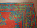 7x11 Turkish Oushak Rug, Vintage Red & Blue Oriental Carpet, Hand Knotted Wool Area Rug 7 x 11, Turkish Sparta Rug, Antique Turkish Rug Nice