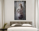 Sexy Woman 3D Wall Art Metal Cutout on Wood Canvas Hanging Decor Painting