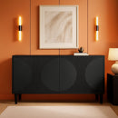 Modern 59-Inch Walnut Sideboard Buffet Table With Storage