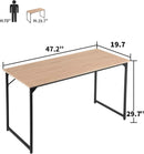 47.2-Inch Computer Desk With Metal Frame For Home Office