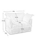 Set of 2 Slipcovered Armchairs,Deep Seat Accent Chair Set for Living Room, Reading Room, Bedroom and Working Spaces,Armchair Sets with Large Soft Pillows,Gray Corduroy Fabric