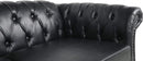 Sectional PU Leather Modular Sofa Couches, Black Tufted Cushions