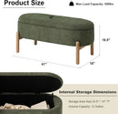Green Oversized Storage Solution Bench Ottoman Bedroom