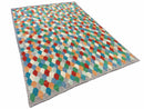 6.5 x 9.5 Colorful Chobi Kilim Rug 6 x 9 Multicolor Turkish Kilim Rug 7x10 Chobi Kilim Rug Playroom Rug Wool Kilim Rug 6x9 New Tribal Kilim