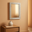 Wall Mirror Wood Framed Rustic Rectangle Small Decorative