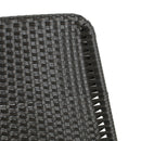 Outdoor Dining Chairs Set of 2, Rattan Backrest and Cushions, Iron Frame, Dark Brown