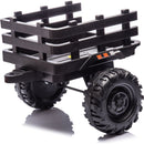 Ride on Tractor with Trailer,24V Battery Powered Electric Tractor Toy, 200wx2motor 1.86-4.97MPH/Remote Control,electric car for kids,Three speed adjustable,USB,MP3, Bluetooth,LED light, safety belt