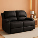 58 Inch Wall Hugger RV Theater Seats Double Recliner Black