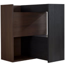 Set of 2, 32.5''-58.8'' Extendable & Rotating Cabinet with 1 Drawer, 90-Degree Corner Cabinet, Multifuctional Storage Combination Cabinet for Living Room, Hallway, Entryway, Black & Walnut