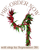 9ft Cedar and Red Berry Garland - Ship by 9/30/2026