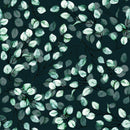 Contemporary Dark Wallpaper with Green Leaves Tasteful Quality