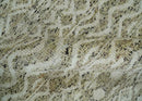 Hand Knotted Ivory, Beige and Brown  Modern Contemporary Southwestern Tribal Trellis Recycled Silk Area Rug