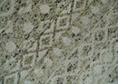 Hand Knotted Ivory, Beige and Brown  Modern Contemporary Southwestern Tribal Trellis Recycled Silk Area Rug