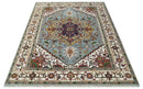 9x12 and Runner Traditional Mustard, Silver and Ivory Hand knotted wool Area Rug