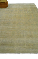 9x12 Antique Oriental Oushak Beige Hand knotted Wool Area Rug