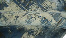 9x12 Fine Hand Knotted Beige and Blue Modern Abstract Wool and Silk Area Rug