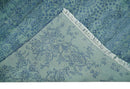 9x12 Fine Hand Knotted Blue and Teal Traditional Vintage Persian Style Antique Wool Rug | AGR33