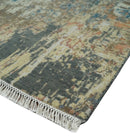 9x12 Fine Hand Knotted Brown Multicolor Modern Abstract Wool Area Rug