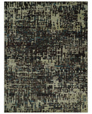 9x12 Hand Knotted Beige and Brown Modern Abstract Contemporary Recycled Silk Area Rug