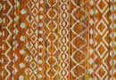 9x12 Hand Knotted Gold and White Modern Contemporary Southwestern Tribal Trellis Recycled Silk Area Rug