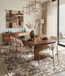 9x12 Hand Knotted Ivory and Brown Modern Abstract Contemporary Recycled Silk Area Rug