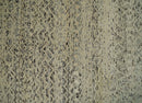 9x12 Hand Knotted Beige and Brown Modern Contemporary Southwestern Trellis Recycled Silk Area Rug