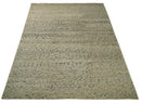 9x12 Hand Knotted Beige and Brown Modern Contemporary Southwestern Trellis Recycled Silk Area Rug