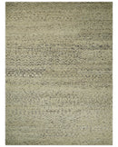 9x12 Hand Knotted Beige and Brown Modern Contemporary Southwestern Trellis Recycled Silk Area Rug