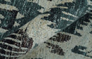 9x12 Hand Knotted Ivory, Teal and Brown Contemporary Style Recycled Silk Area Rug