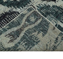 9x12 Hand Knotted Ivory, Teal and Brown Contemporary Style Recycled Silk Area Rug