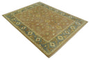 9x12 Hand Knotted Light Rust and Blue Traditional Wool Area Rug, Kids, Living Room and Bedroom Rug | AC38912