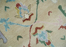 9x12 Hand Knotted Modern Oushak Camel and Beige Traditional Persian Wool Area Rug | TRDCP981912