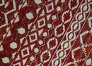 9x12 Hand Knotted Maroon and White Modern Contemporary Southwestern Tribal Trellis Recycled Silk Area Rug