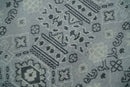9x12 Hand Knotted Silver, Ivory and Charcoal Traditional Antique Style Wool Rug