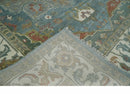 9x12 Silver, Gray and Ivory Hand Knotted Traditional Wool Area Rug