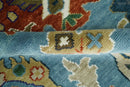 9x12 Wool Traditional Persian Blue and Ivory Colorful Hand knotted Oushak Area Rug | TRDCP1067912
