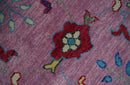 8x10 and 9x12 Wool Traditional Pink, Beige and Blue Vibrant Colorful Hand knotted Oushak Area Rug