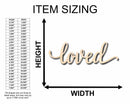 Loved Sign Unfinished Wood Cutout Home Decor DIY Wedding