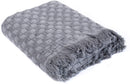 Kasentex Lightweight Cotton Throw Blanket - Soft Decorative Blanket for Sofa or Bed